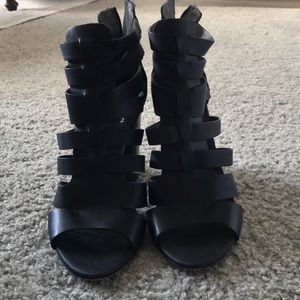 Strappy Black Heels